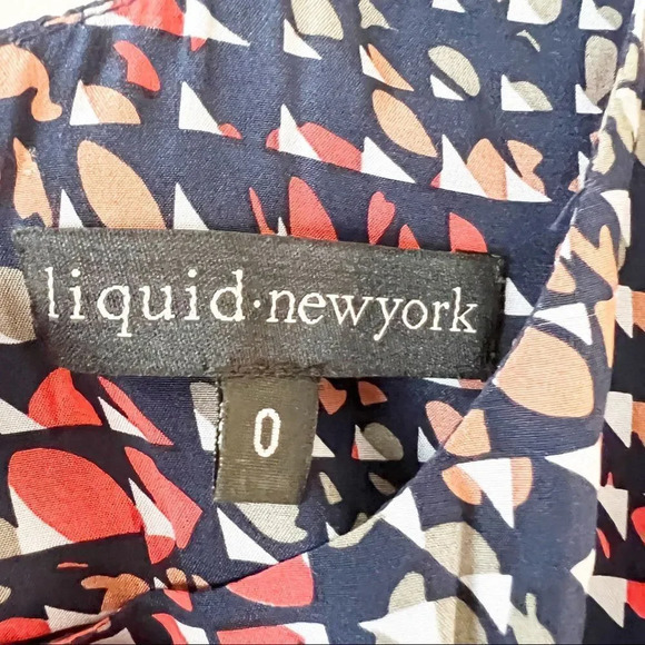 Liquid New York Silk Sleeveless Ruffle Dress‎ Size 0 Pockets - Picture 3 of 8